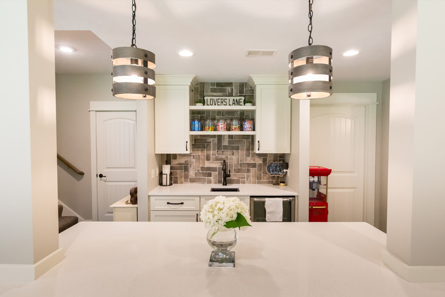 Custom Lighting and Plumbing Fixtures in a West Michigan Home